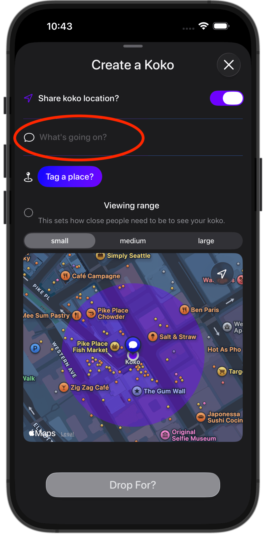 Koko app screenshot for step 2: Write the message